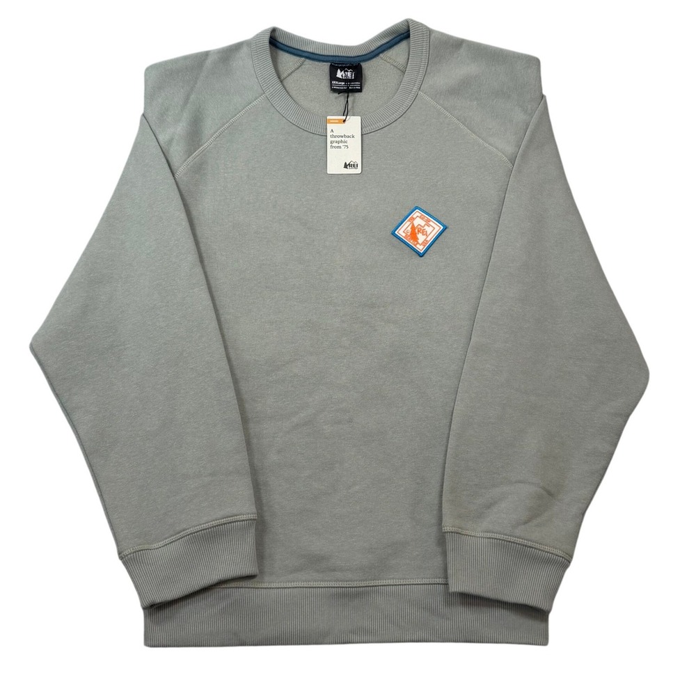 REI Co-Op Mens XXXL '75 Diamond Crew Sweatshirt Green Fleece Unisex Outdoors NWT